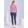 thumbnail image 6 of Womens Full Zip Running Track Jacket Workout Slim Fit Yoga with Thumb Holes Lilac XL, 6 of 7