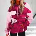 thumbnail image 2 of VEKDONE Oversized Hoodie Sweatshirts for Women 2025 Clearance Sale Trendy Print Drawstring Hooded Blouse with Pockets Fall Long Sleeve Loose Fit Pullover Hot Pink S, 2 of 5