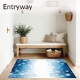 thumbnail image 3 of ODIKA 6'x9' Machine Washable Non-Slip Area Rug, Icy Burst Snowflake Doormat Decorative Winter Porch High Traffic Rug, Blue, 102192, 3 of 7