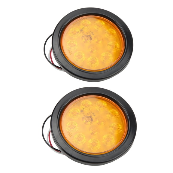 Lámparas del Remolque del Marcador de Cola, 4 Pulgadas/10.2 cm, Resistente Al Agua, Luces del Remolque del Freno Redondo 10-30V Para Tractor