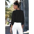 thumbnail image 4 of LASCANA Women's Front Pocket Blouse Shirt Buttons, 4 of 6