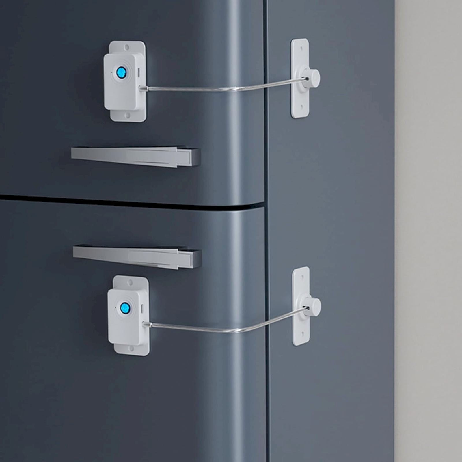 UYUH Biometric Fingerprint Cabinet Lock Smart Keyless Entry for Drawers/Freezer/Oven Doors, Anti-Pry Locks with Alarm (Baby Proofing & Home Security Multi-Surface Kit)