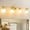 Gold, variant on Modern Bathroom Light Fixtures, 4 Light Vanity Lights Over Mirror, Gold Wall Lamp with Clear Glass Shade for Living Room Cabinet Bedroom Porch