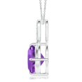 thumbnail image 2 of ANGARA Natural 3.1 ct Amethyst Infinity Pendant with Diamonds in 925 Sterling Silver for Women (Size-9mm) | February Birthstone, Anniversary, Jewelry Gift for Women | Natural Amethyst Necklace, 2 of 8