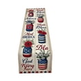 thumbnail image 3 of Memorial Day Saving!4th of July Decorations, Independence Day Table Flag Red White Blue Star Striped Floral Print Dining Table Decoration, 3 of 7