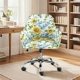 thumbnail image 3 of FOR U DESIGNS Sunflower Leaf Print Dining Chair Slipcovers Washable Office Chair Slipcovers Mid-Back Office Desk Chairs Protector Sofa Chairs Cover Home Decor Accessories, 3 of 8