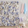 thumbnail image 2 of Shower Curtain Purple Floral Shower Curtains for Bathroom Decor, Waterproof Polyester Shower Curtain Set with Hooks, Extra Long 72" x 84" Watercolor Wildflowers, 2 of 9