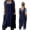 Blue, variant on DFORD Pinafore Cross Back Apron for Women with Pockets Japanese Smock for Work Gardening Cooking Painting Baking