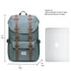 thumbnail image 2 of KAUKKO Mochila para portátil al aire libre, mochila de viaje para portátil de 15,6 pulgadas (5-7 puntos grises) KAUKKO EP5-7-Greypoint, 2 of 5