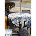 thumbnail image 4 of Outdoor Tablecloth with Umbrella Hole and Zipper, Blue Pumpkin Fall Square Table Cloth 60x60 Inch Waterproof Tablecloth, Thanksgiving Watercolor Eucalyptus Leaves Picnic Table Cover for Patio Camping, 4 of 7
