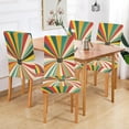 thumbnail image 2 of Yayeee 4 Pack Dining Chair Covers Stretch Parson Chairs Slipcovers Seat Protector, Colorful Cat, 2 of 6