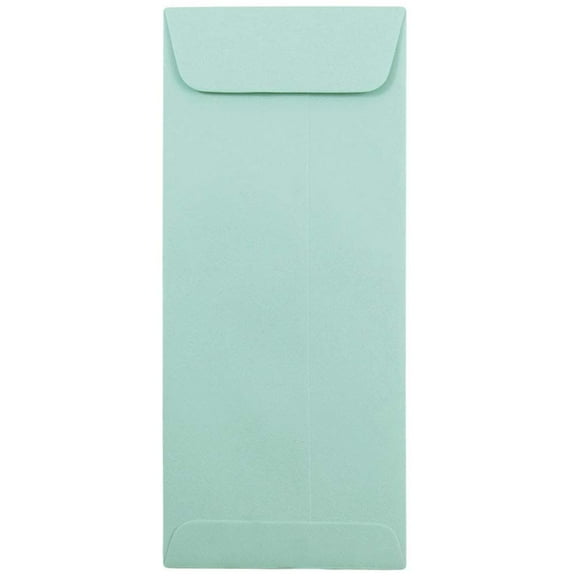JAM Paper #10 Policy Envelopes, 4 1/8 x 9 1/2, Aqua, 25/Pack