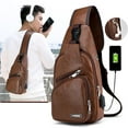 thumbnail image 5 of Leather Sling Bag For Women Mens Adults Crossbody Bag Backpack Sling ( Bag T3V3, 5 of 5