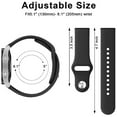 thumbnail image 2 of Sport Band for Garmin Vivoactive 4S/Vivomove 3S, 18mm Silikon Wristband, Bracelet Replacement Strap for Garmin Venu 3S/Venu 2S, Forerunner 255S/255S Music/265S, 2 of 5