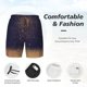 thumbnail image 3 of Balery Gold Black Glitter Bañador para hombre, shorts de playa de secado rápido con entrepierna y forro de compresión-Medium, 3 of 6