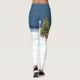 thumbnail image 3 of Gibobby Medias Afelpadas de Polar Pantalones estampados navideños personalizados para mujer, mallas ajustadas personalizadas para mallas para correr, mallas navideñas de muñeco (Aqua, M), 3 of 5