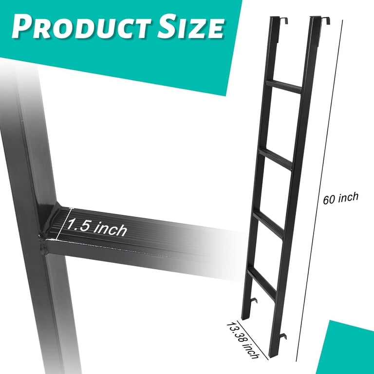 Hook For Rv Ladder Portable Bunk Bed Step Ladder White 60-Inch Heavy Duty RV - 330 LB ...