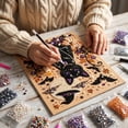 thumbnail image 5 of 2026 Pearl Diamond Art Kit, Gothic Halloween DIY Bead Art Set, Great Handmade Gift for Craft Lovers and Holiday Party Favors (CatB), 5 of 7