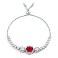 thumbnail image 1 of J Goodin B01508R-C10 Bracelet de Tennis Bolo Gradué CZ, Rubis, Rouge & Transparent, 1 of 1