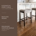 thumbnail image 2 of Maven Lane Tabouret de Cuisine Sans Dossier Adrien, Fini Noyer, Lot de 4, 2 of 7