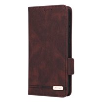 ELEHOLD Flip Leather Wallet Case for Samsung Galaxy A14 5G with Card Slots Stand Function Magnetic Clasp Anti-Scratch Shockproof Protective Case for Samsung A14 5G,Brown