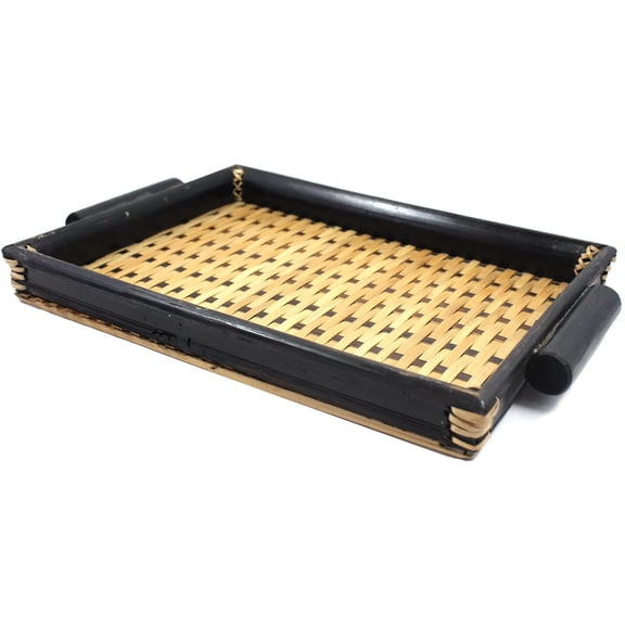 India Meets India Handicraft Serving Tray Bamboo Bamboo Serving Tray Serving Platter, Best Gifting, Made By Awarded Indian Artisan