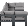 thumbnail image 4 of Meridian Furniture Nizuc Grey Outdoor Patio Modular Sectional, 4 of 8
