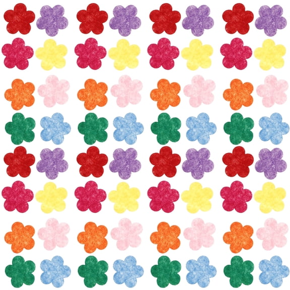 LOLIPPYY 100Pcs Assorted Color Fabric Flower Patches for Sewing Embroidery DIY Craft Appliques Decoration