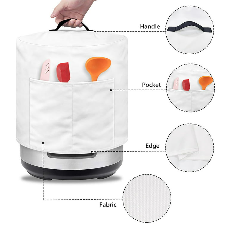 Xoenoiee Appliance Dust Cover with Pockets for Instant Pot 6 Quart