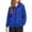 Dark Blue, variant on Unisex Kids Zip-Up Hoodie Trendy Contrast Zipper Hooded Sweatshirt Spring Fall Soft Hooded Jacket School Uniform Outerwear