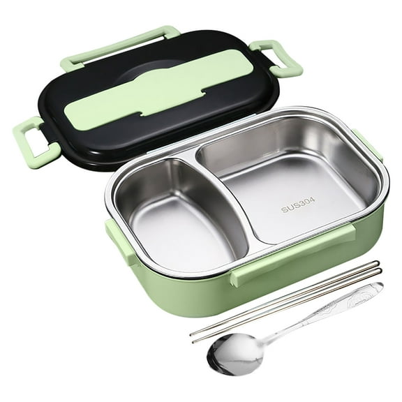 HBBKVI Bento Box Lunch Box 304 Stainless Steel Compartment Lunch Box Thickened Insulation Heating Fast Food BoxWork Travellers Lunch Box 47.3oz Leak-Proof Bento Box