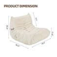 thumbnail image 6 of PORKISS Bean Bag Chair for Teens Adults, Big Comfy Chair Sofa for Bedroom Living Room Fireside, Single Sofa Lounger Memory Foam Chair, Off White, 6 of 12