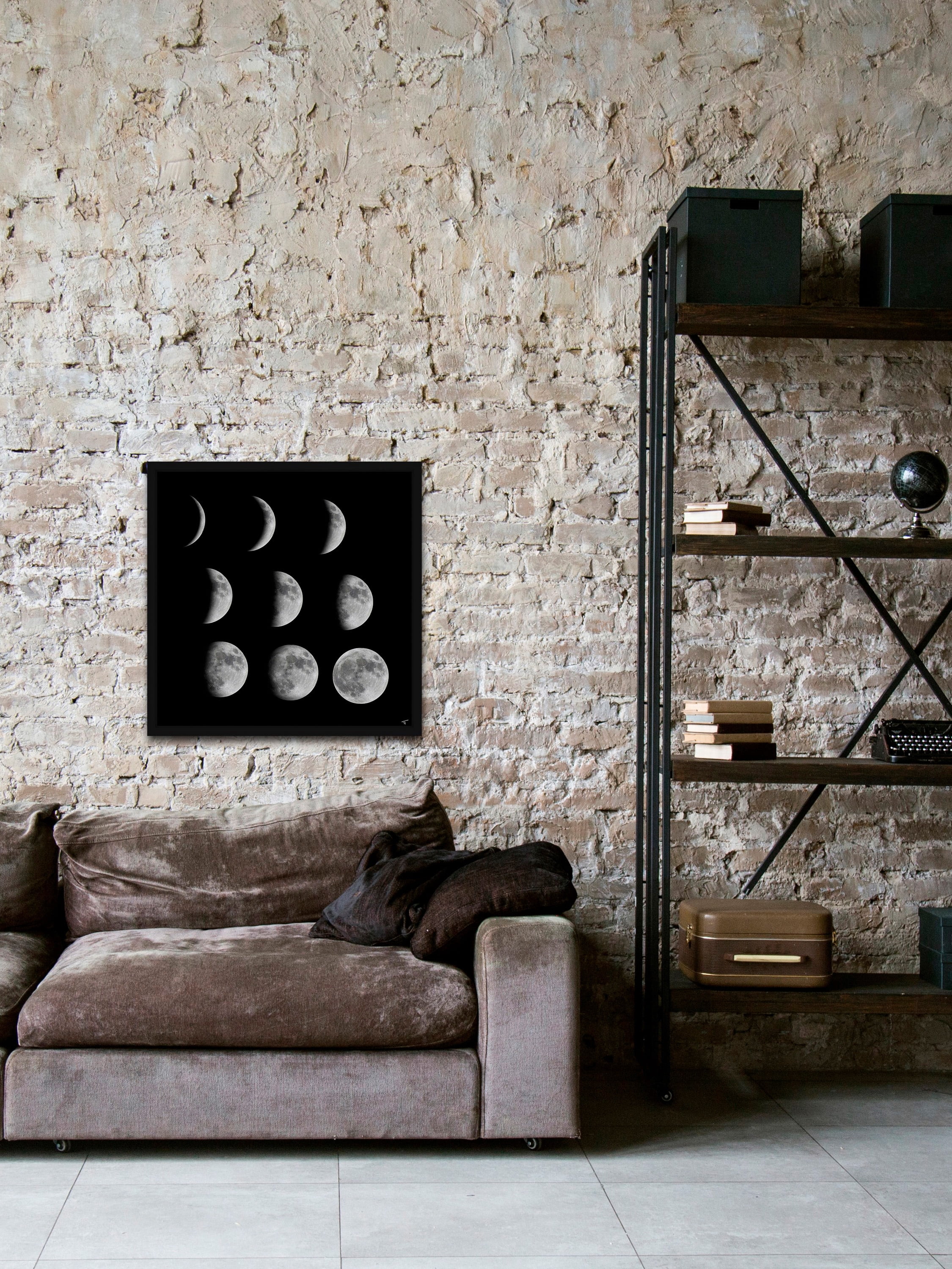 Marmont Hill Phases of the Moon III Framed Wall Art, 18" x 18"