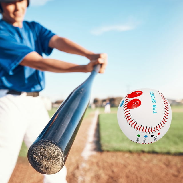 Pelota de béisbol de entrenamiento de 23 cm con marcadores de colocación para los dedos, de PVC para adultos y aficionados al béisbol.