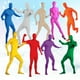 thumbnail image 2 of Traje Zentai de cuerpo entero para adultos, traje ajustado de segunda piel de licra para hombre, disfraz de Cosplay para fiesta de Halloween, mono negro y verde, 2 of 5