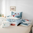 thumbnail image 6 of jejeloiu Kawaii Snowmen Bedding Comforter Set 7 Pieces,Merry Christmas Full Bedding Set,Red White Blue Fitted Sheet Flat Sheet For Childrem,Ultra Soft Home Decor Reversible, 6 of 8