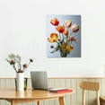 thumbnail image 2 of COMIO  Vibrant Tulips Canvas Painting  Modern Minimalist Floral Wall Art Poster, for Store Decor &amp; Office Decor, 2 of 4