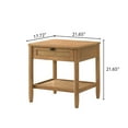 thumbnail image 3 of Roundhill Furniture Vichy 2-Pc Rubberwood Bedroom Set, Platform Bed with Nightstand, Queen, 3 of 10