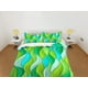 thumbnail image 2 of Dormitorio moderno de mediados de siglo conjunto de arte amarillo verde y azul cian funda nórdica,, 2 of 4
