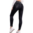 thumbnail image 3 of Gvmfive Women Denim Elastic Waist Drawstring Stretch Jeans, 3 of 4