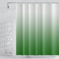 thumbnail image 2 of Ombre Gradient Fabric Shower Curtain for Bathroom White Bright Green Modern Minimalist Shower Curtain 36 x 72 Inch Polyester Waterproof Unique Tub Curtain Decorative with 6 Hooks, 2 of 6