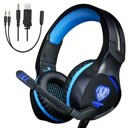 Xbox One Headset,Gaming Headset for PS4 PC Mobile Phone,3.5 mm Gaming Headset LED Light Over-Ear Headphones with Volume