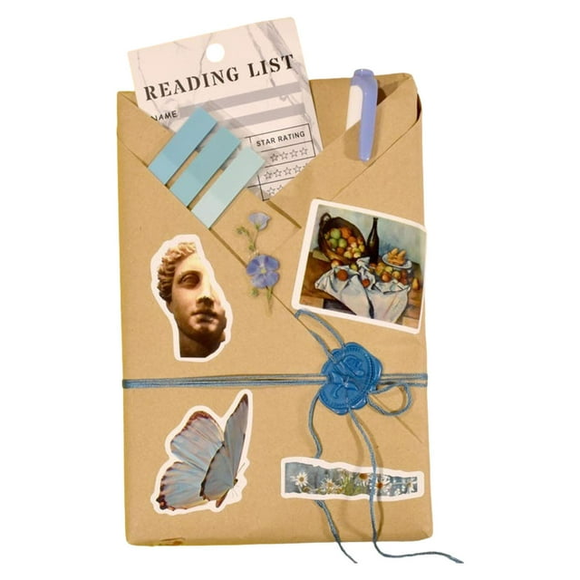 Cita con un libro Suministros para scrapbooking Accesorios decorativos de decoración Bookish Azul