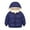Dark-Blue, variant on SILVERCELL Baby Boys Girls Fall Winter Fleece Coats Toddler Thick Down Padded Jacket Kids Hooded Zipper Windproof Snow Outerwear 18M-6T