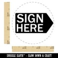 thumbnail image 2 of Sign Here Self-Inking Rubber Stamp Ink Stamper - Blue Ink - Small 3/4 Inch, 2 of 7