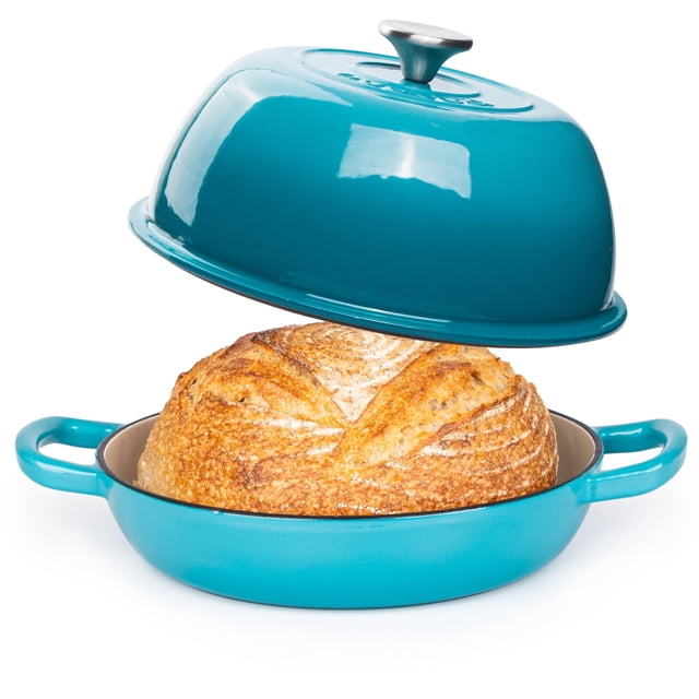 Olla holandesa Nuovva de hierro fundido esmaltado azul 6L/22 cm