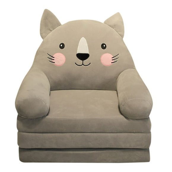 Big Sale ! WOAHU Cushion,Plush Foldable Kids Sofa Backrest Armchair 2 In 1 Foldable Children Sofa Cute Cartoon Lazy Sofa Children Flip Open Sofa Bed for Living Room Bedroom Liner Filler