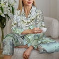 thumbnail image 6 of Kdxio Vintage Rose1 Women's Pajama Sets Long Sleeve Button Down Sleepwear Nightwear Soft Pjs Lounge Sets-Small, 6 of 7