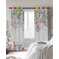 thumbnail image 4 of Easter Eggs Blackout Curtains for Bedroom Living Room Darkening Curtains 54 Inch Long Bunny Eucalyptus Leaves Spring Flower Plant Short Curtain for Small Window Treatment Grommet Drapes 42"x54"x2, 4 of 9