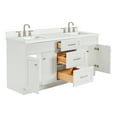 thumbnail image 6 of Ariel Hamlet 73 In. Double Rectangle Sink Vanity With White Quartz Countertop In White, 6 of 10